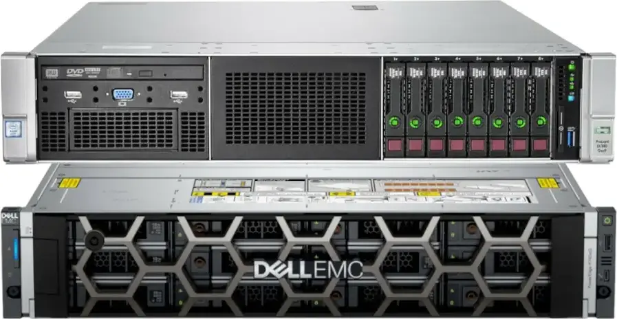 Serveurs professionnels rackables empilés